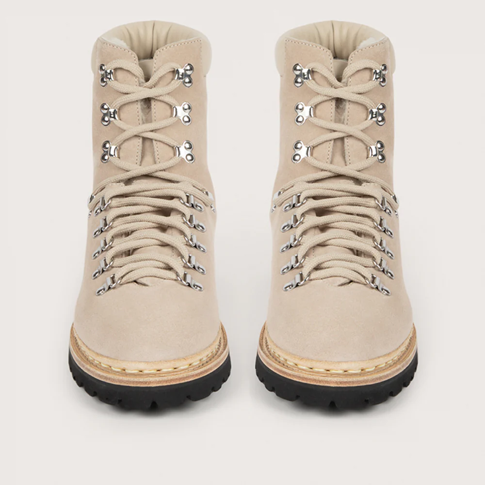 ISERAN FE Hydrovelours/Nappa Grège Vibram - Image 3
