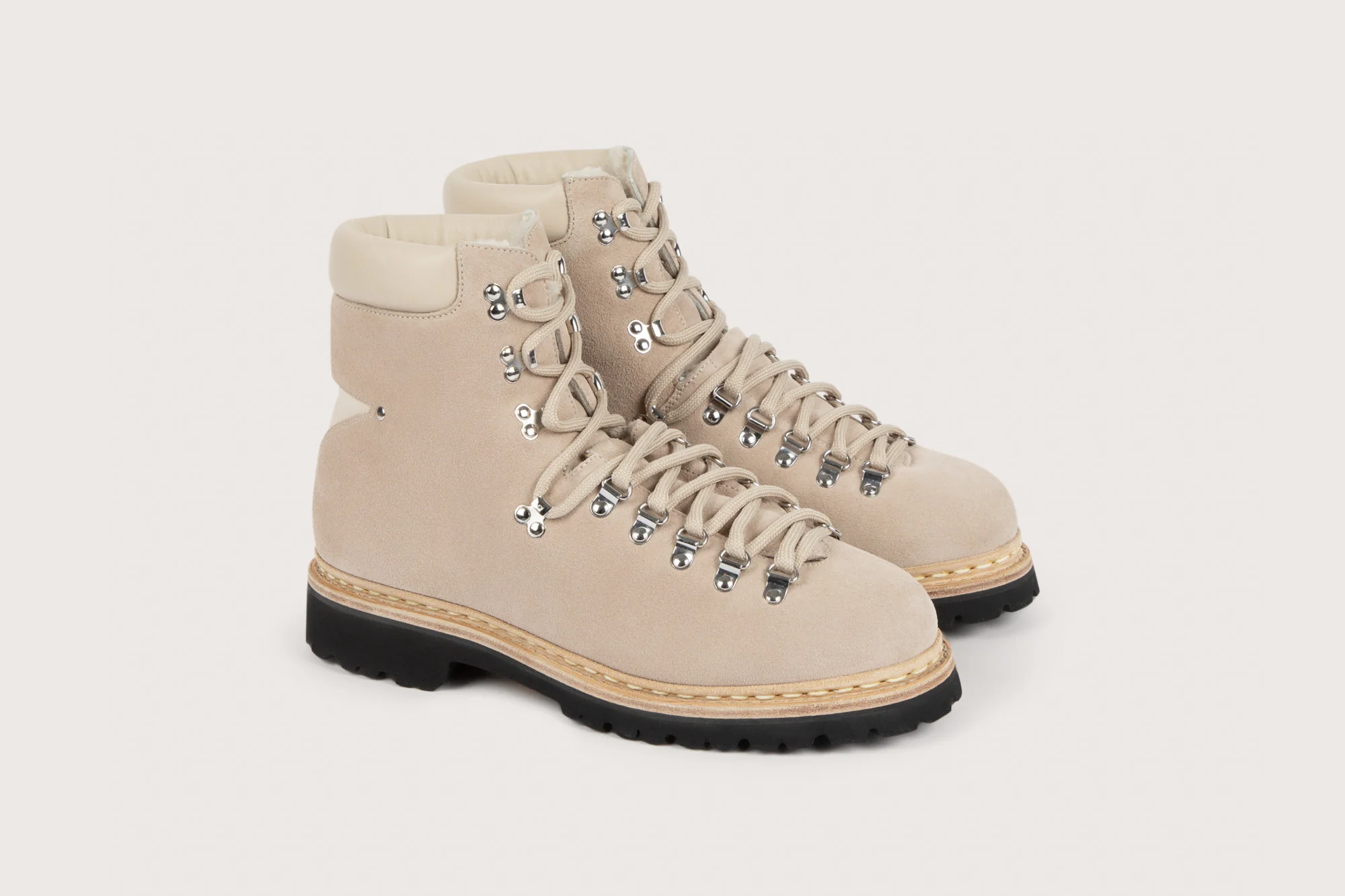 ISERAN FE Hydrovelours/Nappa Grège Vibram - Image 4