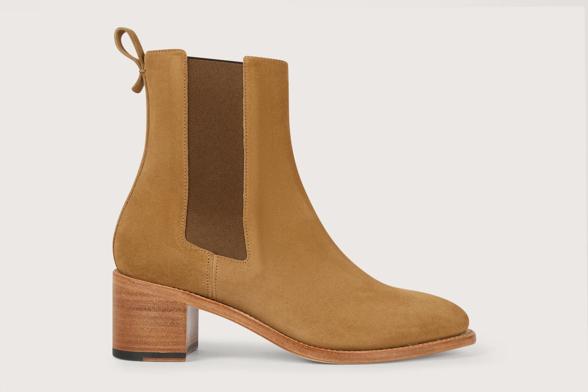 MAUD Velours Camel Cuir - Image 5